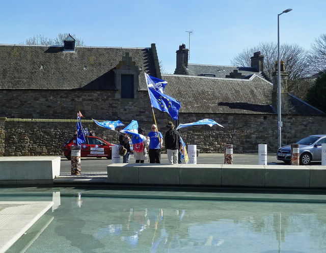 Brexit protest outside Holyrood, Edinburgh 2017
