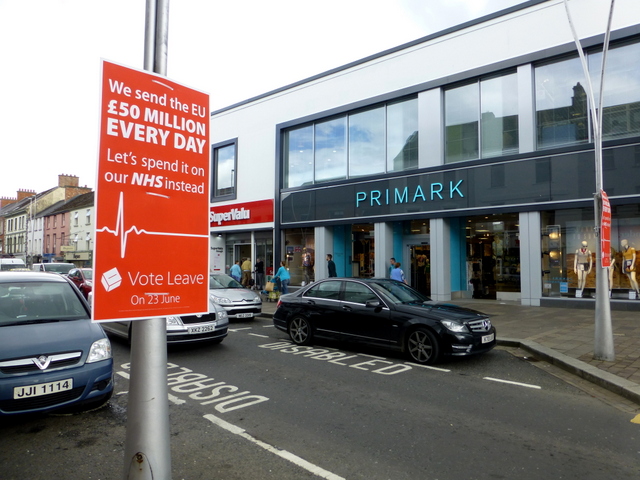 Vote Leave poster in Omagh